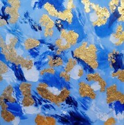 Gold/Blue Abstract